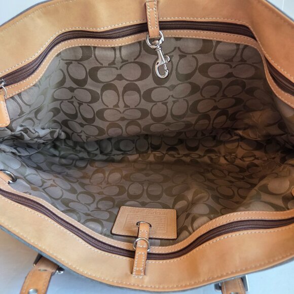 VGUC Coach Ltd Edition Large Wave Multi Color Suede Gallery Tote #1434 - Picture 15 of 16